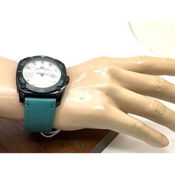 Oceanaut Men's Watch OC1343 Barletta Silver Dial Date Leather Band 44mm - Picture 5 of 15